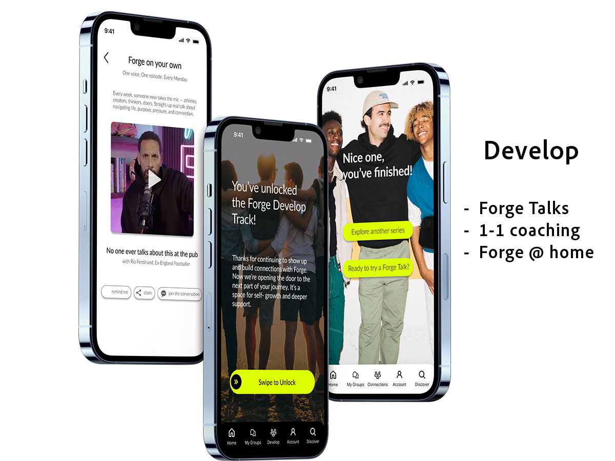 forge develop track phone screens