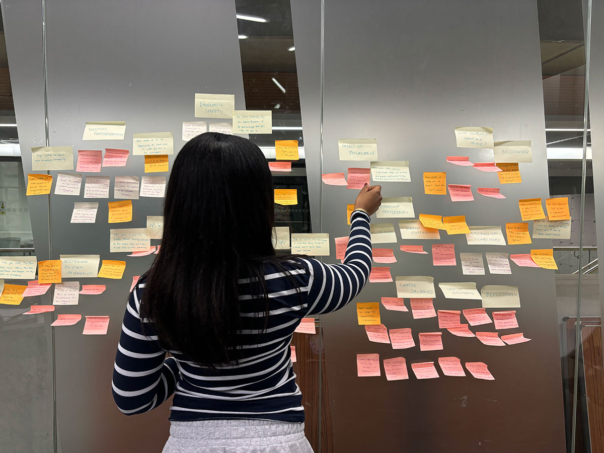 me doing some affinity diagramming with my data