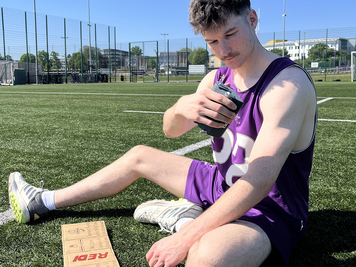 Prototype being used to treat an upper extremity injury