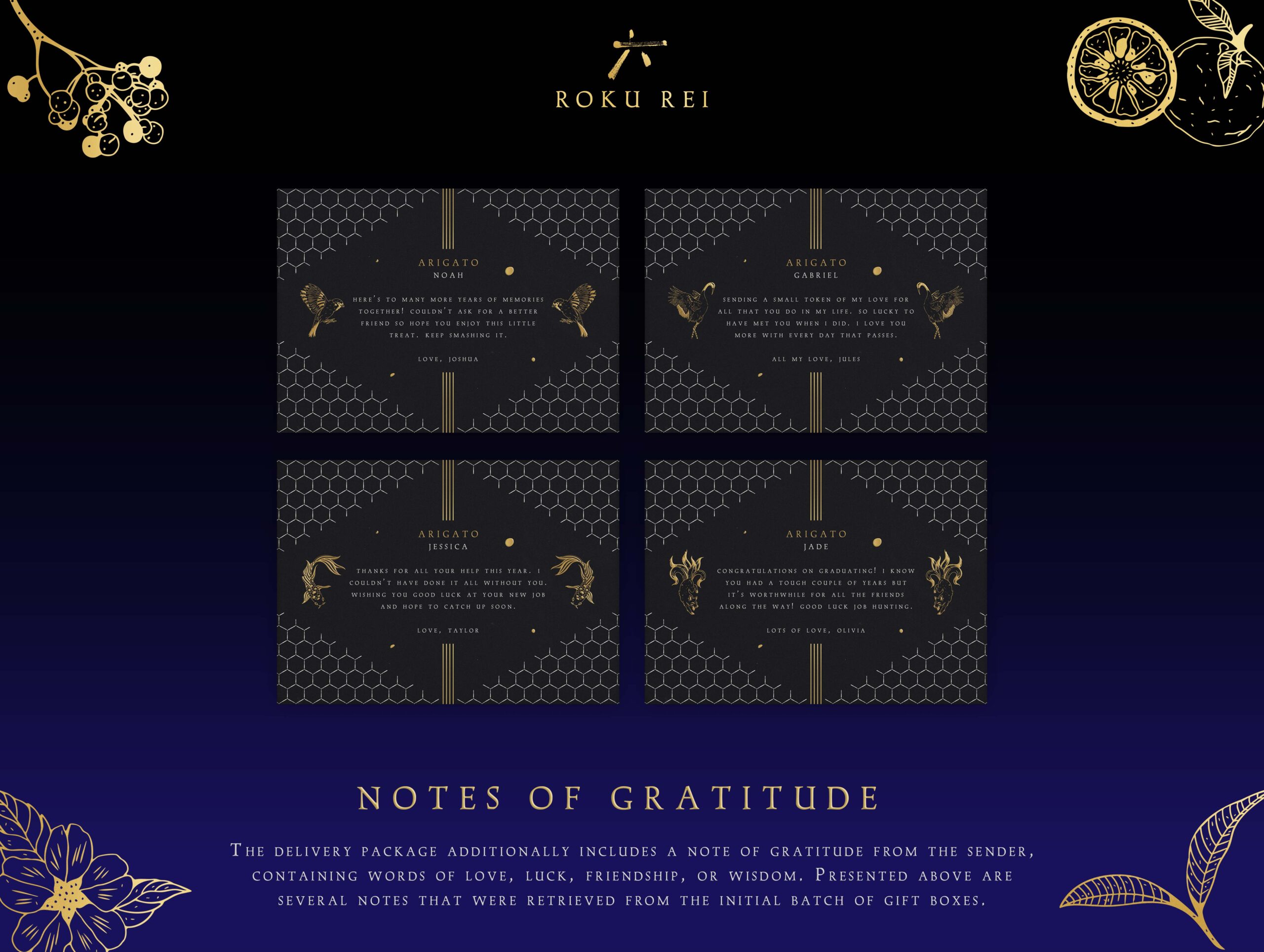 A collection of notes of gratitude.