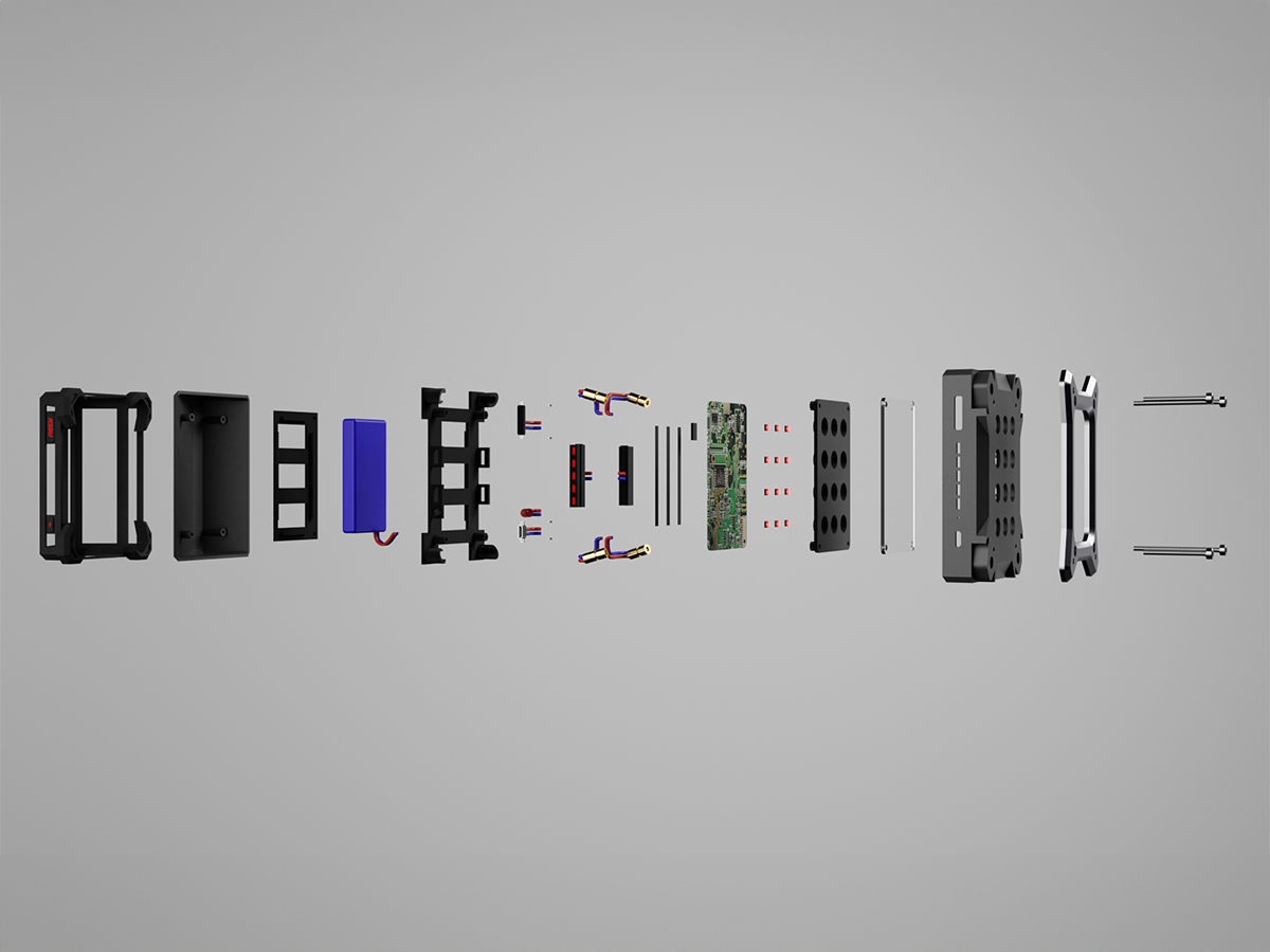 An exploded view of the REDI device