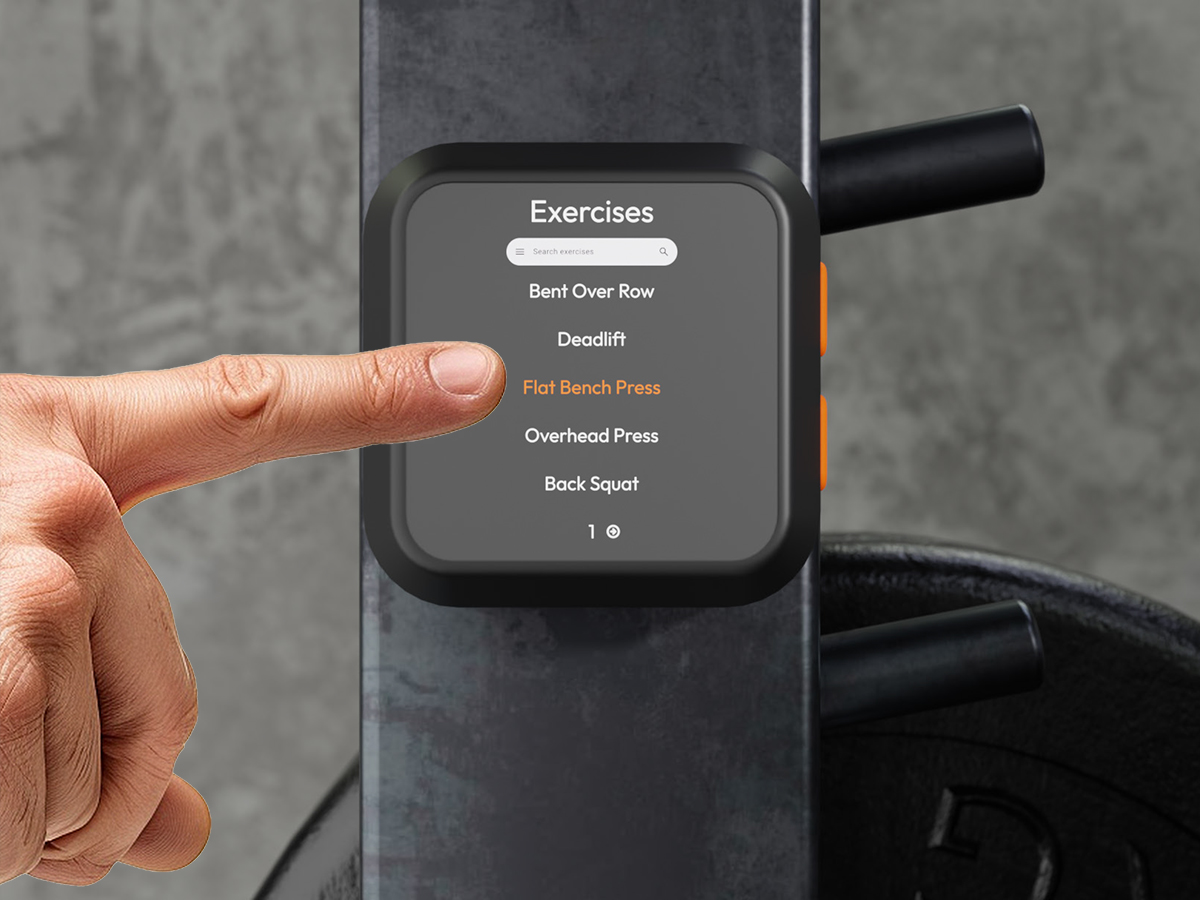 CHK BOX displaying a list of compound exercises that utilise a barbell