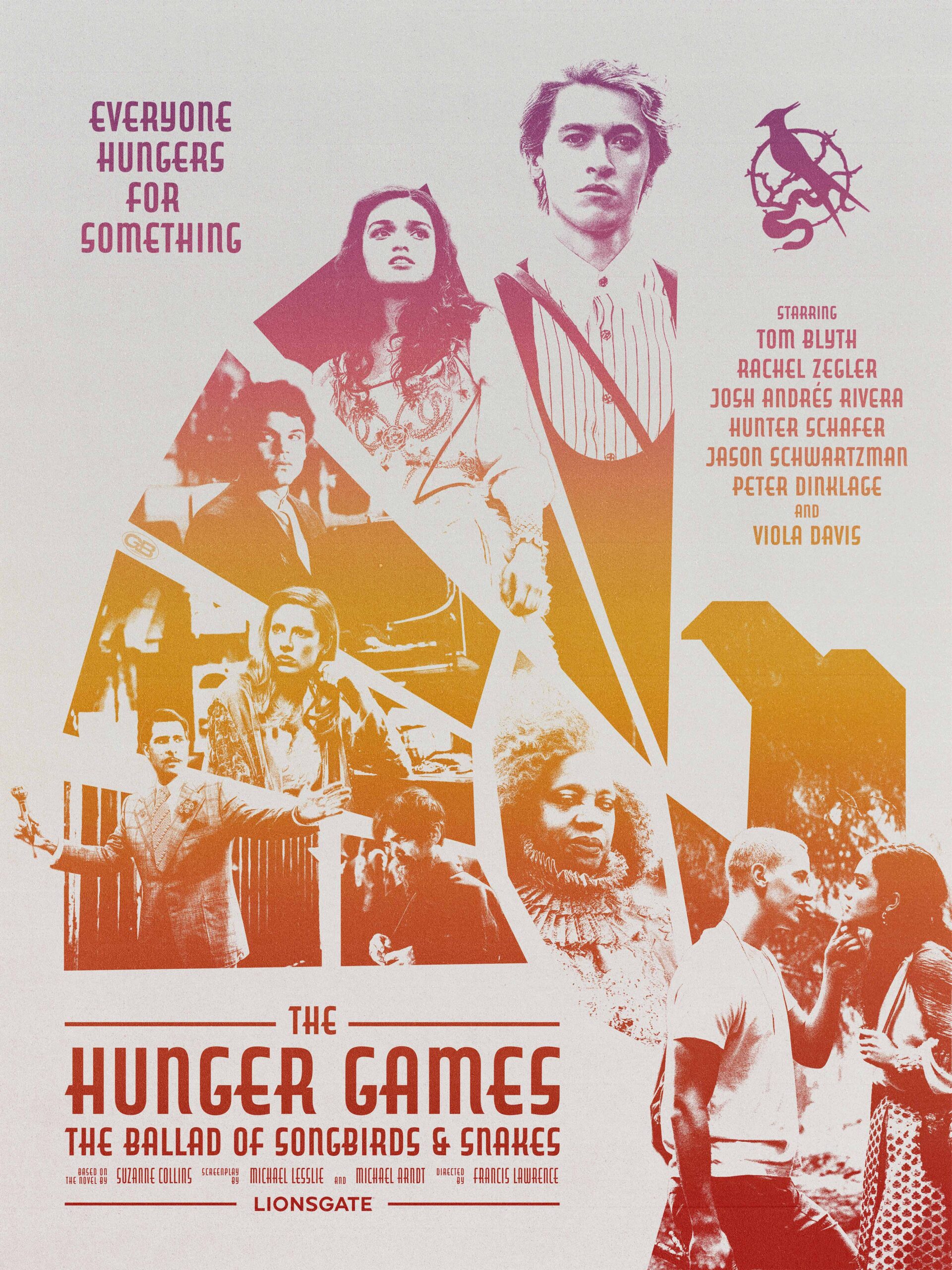 Brutalist poster design for The Ballad of Songbirds & Snakes.