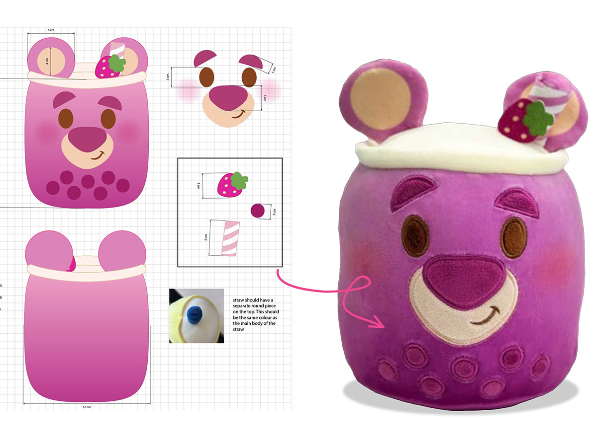 bubble tea plush drawing