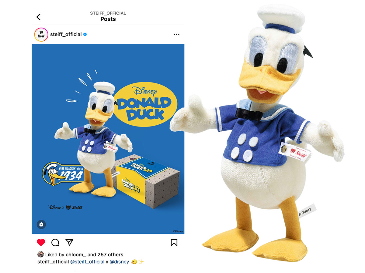 steiff x disney donald