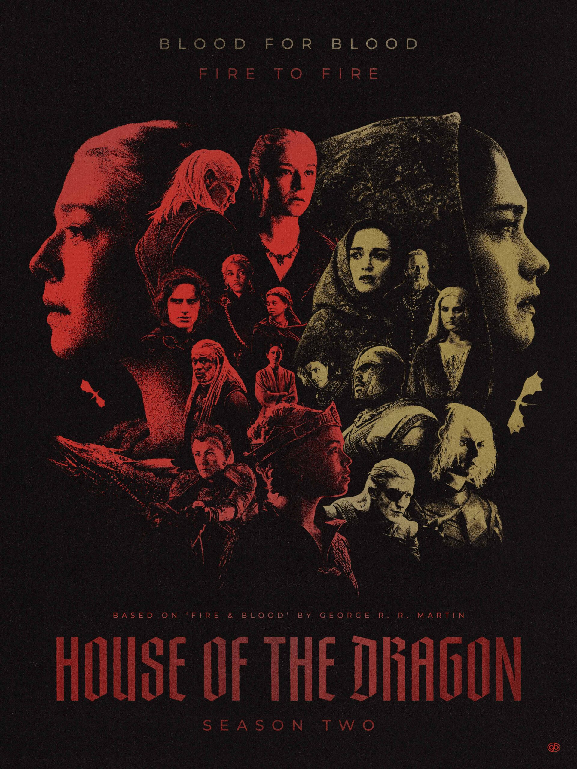 Brutalist poster design for House of the Dragon.