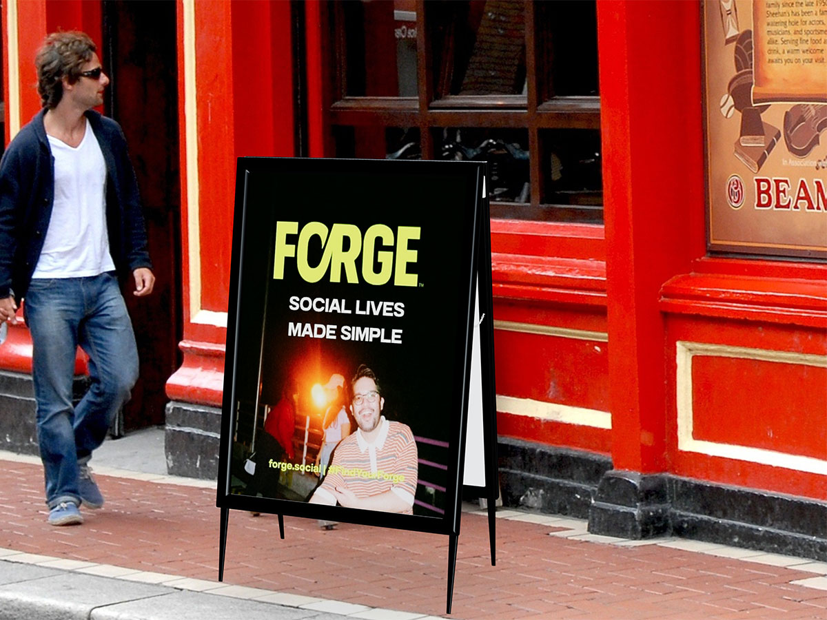 poster outside forge venue